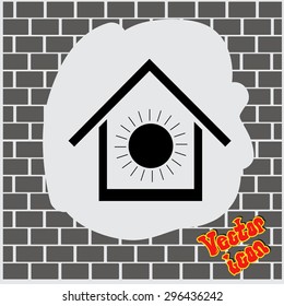 Air conditioner at home icon
