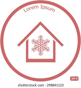 Air conditioner at home icon