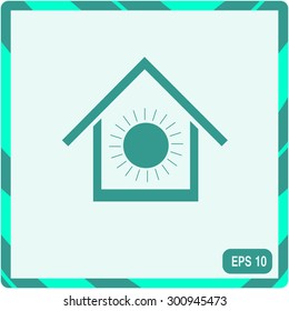 Air conditioner at home icon
