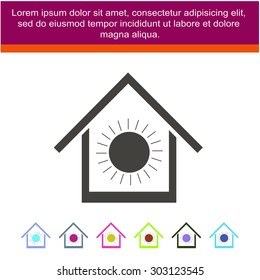 Air conditioner at home icon
