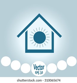 Air conditioner at home icon