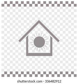 Air conditioner at home icon.