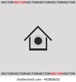 Air conditioner at home icon.