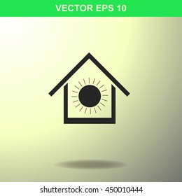 Air conditioner at home icon. Illustration for business.