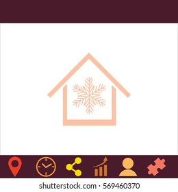 Air conditioner at home  icon. Vector design. 
