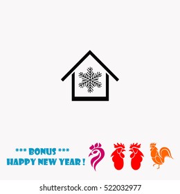 Air conditioner at home vector icon