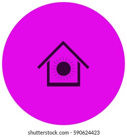 Air conditioner at home vector  icon