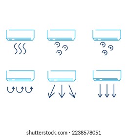 air conditioner hot and cold system vector icon