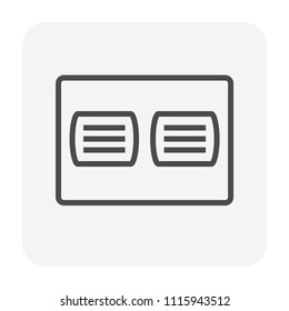 Air conditioner icon, 64x64 perfect pixel and editable stroke.