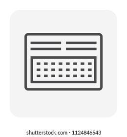 Air conditioner icon, 64x64 perfect pixel and editable stroke.