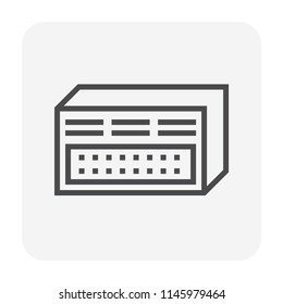 Air conditioner icon, 64x64 perfect pixel and editable stroke.