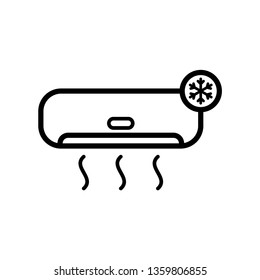 Air conditioner icon. AC Logo Vector Illustration.