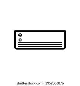 Air conditioner icon. AC Logo Vector Illustration.