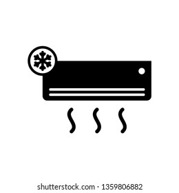 Air conditioner icon. AC Logo Vector Illustration.