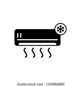 Air conditioner icon. AC Logo Vector Illustration.