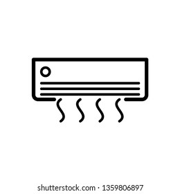Air conditioner icon. AC Logo Vector Illustration.