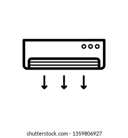 Air conditioner icon. AC Logo Vector Illustration.