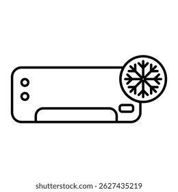 Air Conditioner Icon - AC Icon, simple flat style, illustration, logo sign symbol pictogram template, for ui or ux isolated on white for mobile app, editable