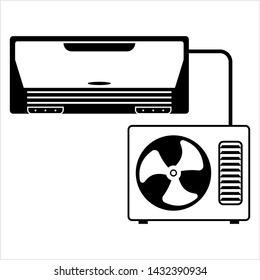 Icono Del Acondicionador De Aire, Ilustración De Arte Del Vector De Icono De Ac