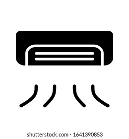 Air conditioner icon, AC vector design template