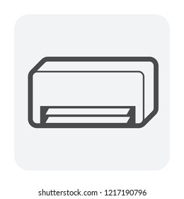 Air conditioner icon, black color.