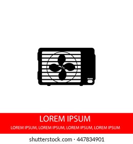 Air conditioner icon. Black icon on white background.
