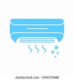 Icono de aire acondicionado. El concepto de control del clima en la estación calurosa. Equipamiento de aire acondicionado. Ilustración del vector 
