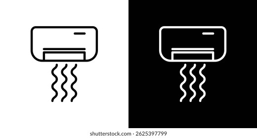 Icono del acondicionador de aire estilo de concepto sobre fondo blanco