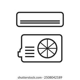 air conditioner icon design in black and white