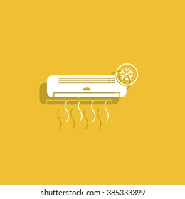 Air conditioner icon. Flat design style eps 10