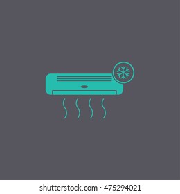 Air conditioner icon. Flat design style eps 10