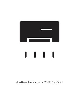 Air conditioner icon Flat line illustration