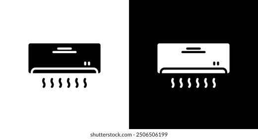 Air Conditioner icon Flat vector set outline