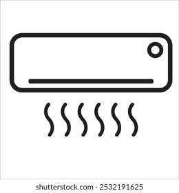 Air conditioner icon. Fresh cold air. Vector illustration.