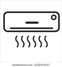 Air conditioner icon. Fresh cold air. Vector illustration.