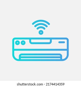 Air conditioner icon in gradient style about smart home  use for website mobile app presentation