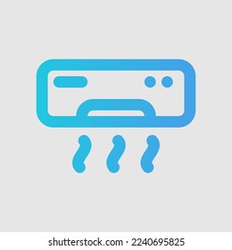 Air conditioner icon in gradient style about furniture  use for website mobile app presentation