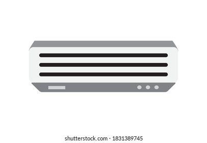 Air conditioner icon, gray isolated on white background, vector illustration.
