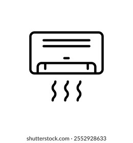 Air conditioner icon. Home appliance. Electrical equipment. Vector line icon for your website, mobile, presentation, and logo design