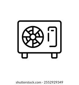 Air conditioner icon. Home appliance. Electrical equipment. Vector line icon for your website, mobile, presentation, and logo design