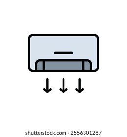 Air conditioner icon. Home appliance. Electrical equipment. Vector color icon for your website, mobile, presentation, and logo design