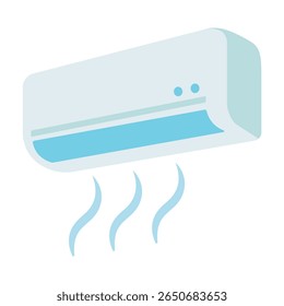 Air Conditioner Icon Illustration – Diagonal Cooling AC for Summer Comfort