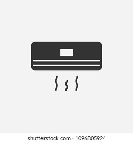 Air conditioner icon illustration,vector cooler sign symbol