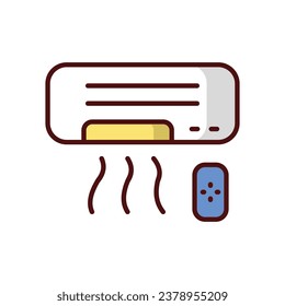 Air conditioner icon isolate white background vector stock illustration