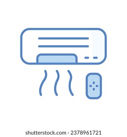 Air conditioner icon isolate white background vector stock illustration