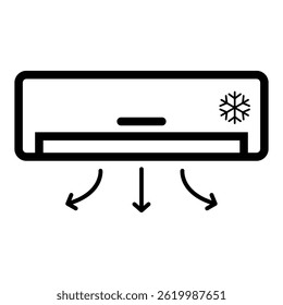 Air conditioner icon isolated on white background