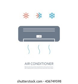 air conditioner icon. isolated on white background. vector illustration