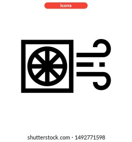 air conditioner icon isolated sign symbol vector illustration - high quality black style vector icons
