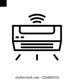 air conditioner icon line style vector
