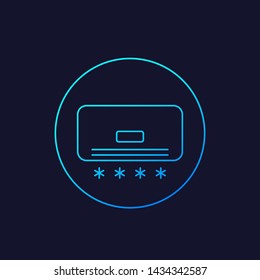 air conditioner icon, line vector